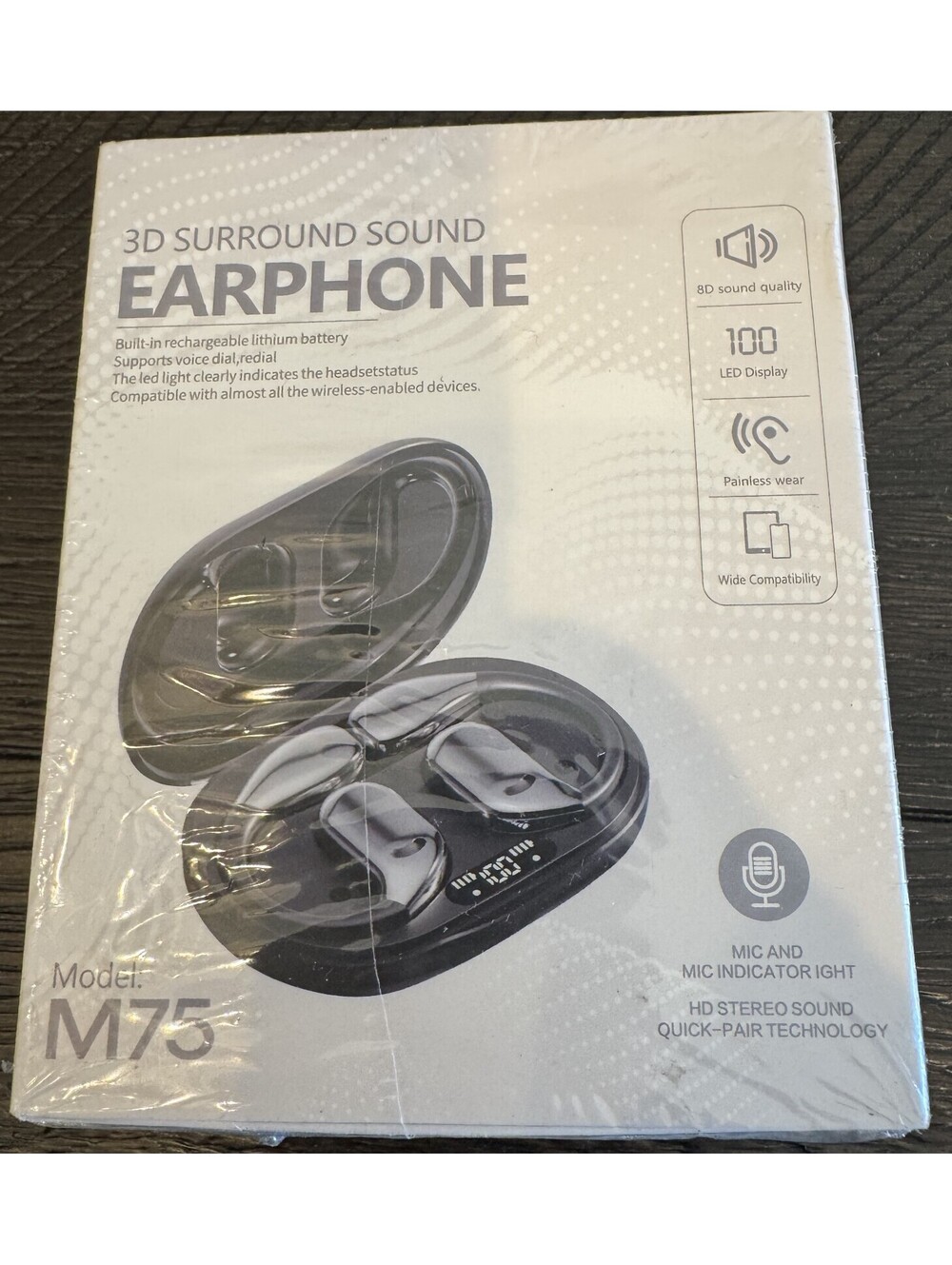 3D Surround Sound Earphones Model M75 Earbuds